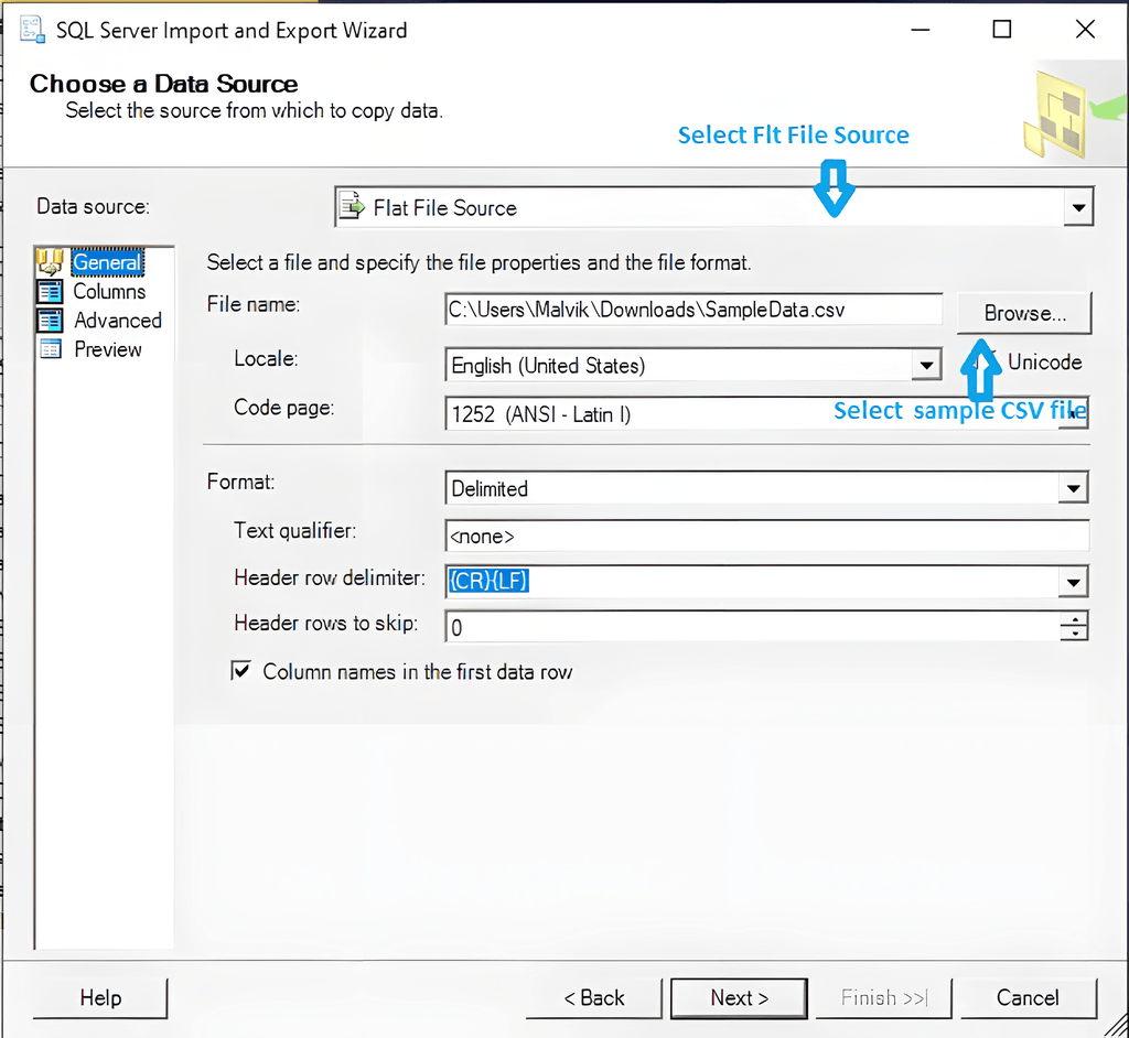 CosmosDB to SQL Server - Choose a data source