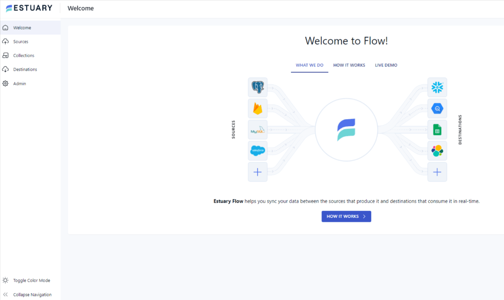 postgres to aurora - flow dashboard