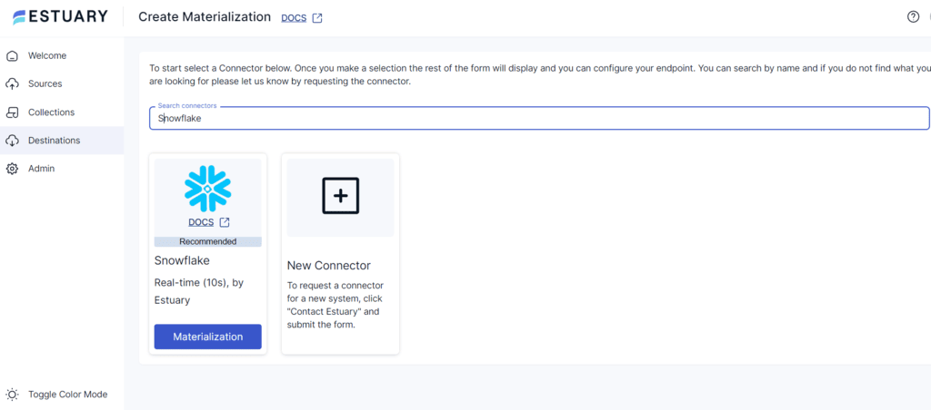 Oracle to Snowflake - Snowflake Connector Search