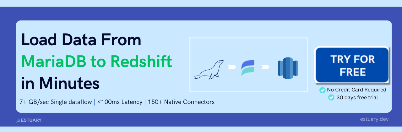 MariaDB to Redshift - CTA Banner