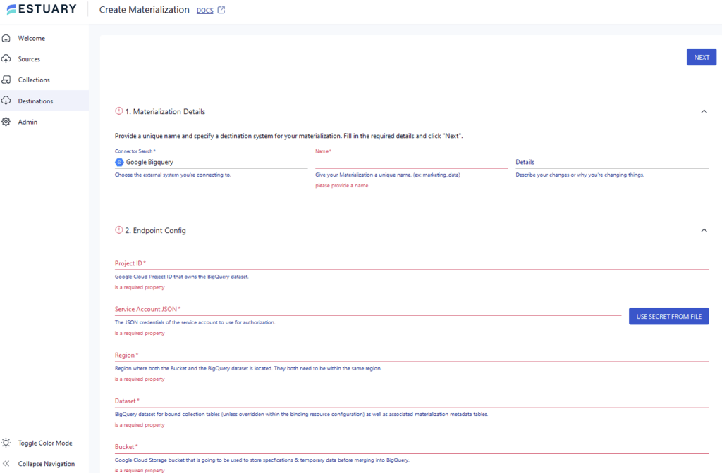 Aircall to BigQuery - Materialization Details