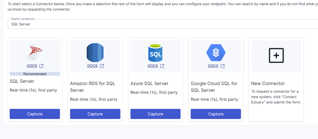 SQL Server to CosmosDB - SQL Server Source Connector Search 