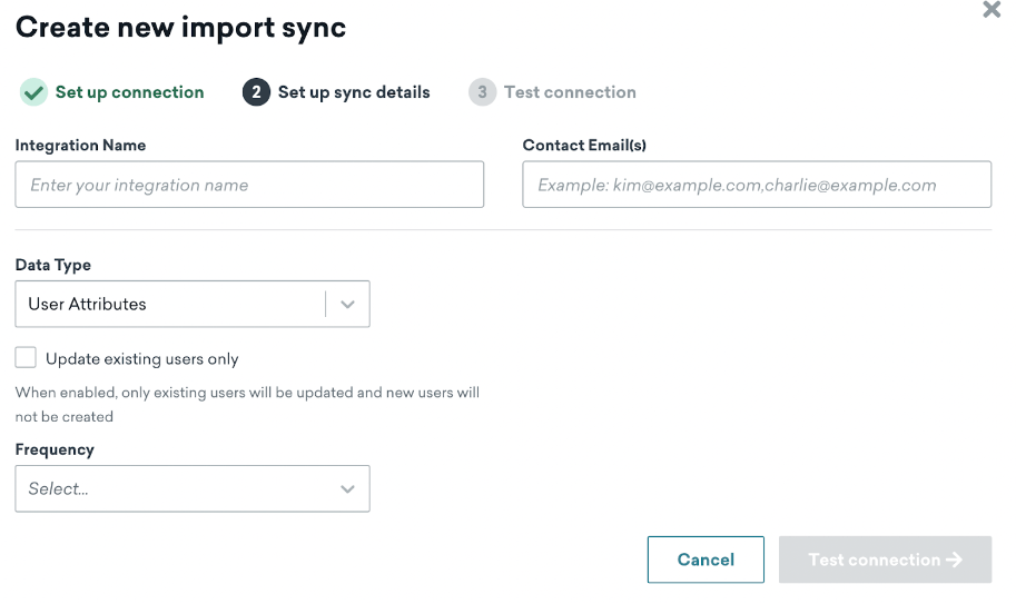 Braze to Redshift - CDI Sync Page