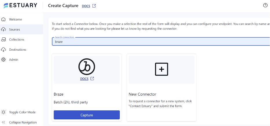 Braze to Redshift - Source Search Connectors