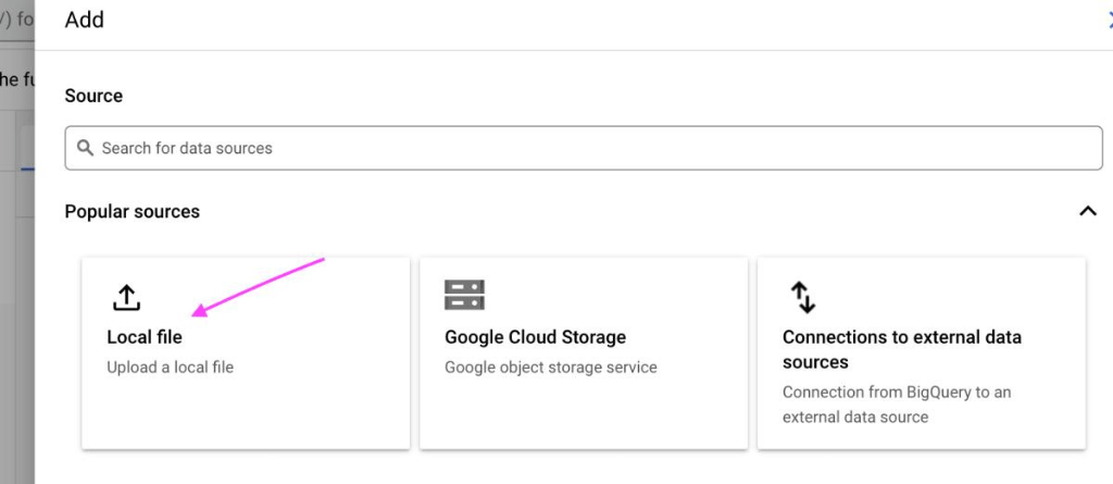 Facebook ads to bigquery - manual step 1.6